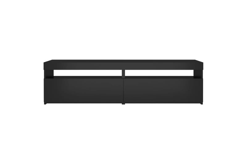 TV-tasot 2 kpl LED-valoilla musta 75x35x40 cm - Musta - Huonekalut - TV- & Mediakalusteet - Tv taso & Mediataso