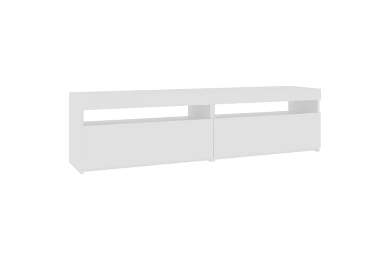 TV-tasot 2 kpl LED-valoilla valkoinen 75x35x40 cm - Valkoinen - Huonekalut - TV- & Mediakalusteet - Tv taso & Mediataso