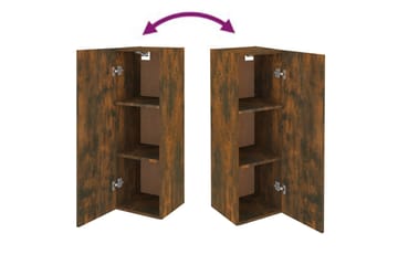 TV-tasot 2 kpl savutammi 30,5x30x90 cm tekninen puu - Ruskea - Huonekalut - TV- & Mediakalusteet - Tv taso & Mediataso