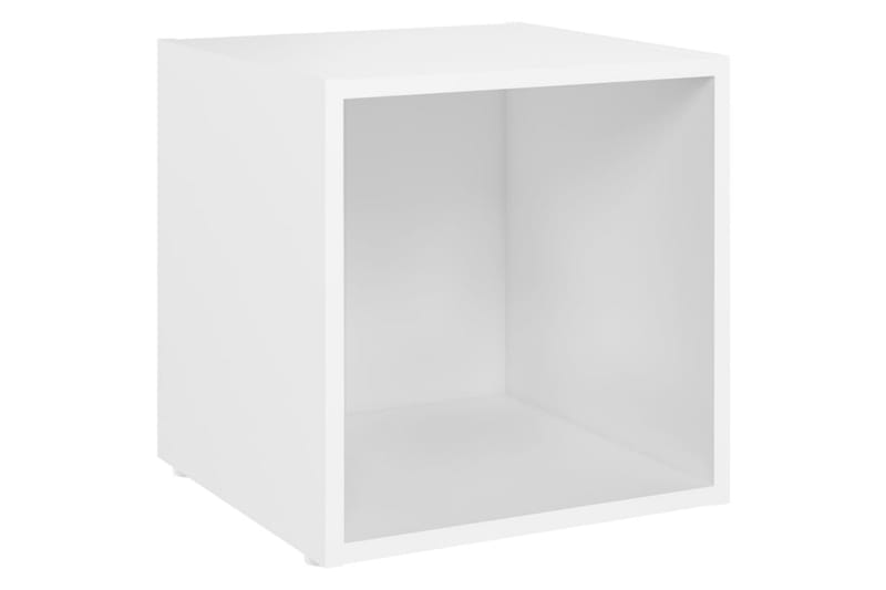 TV-tasot 2 kpl valkoinen 37x35x37 cm lastulevy - Valkoinen - Huonekalut - TV- & Mediakalusteet - Tv taso & Mediataso
