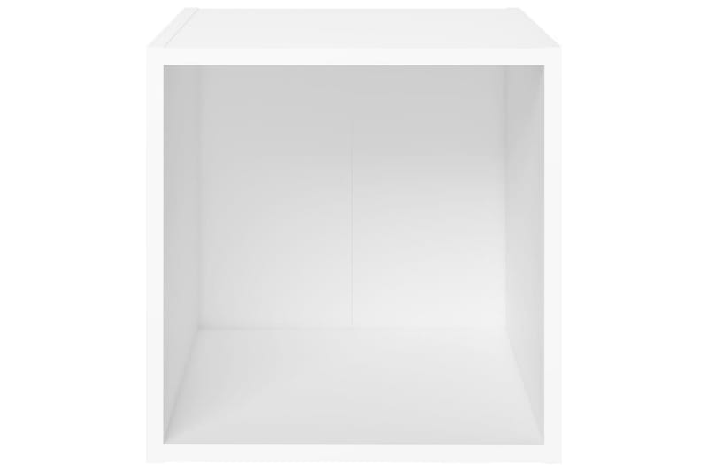 TV-tasot 2 kpl valkoinen 37x35x37 cm lastulevy - Valkoinen - Huonekalut - TV- & Mediakalusteet - Tv taso & Mediataso
