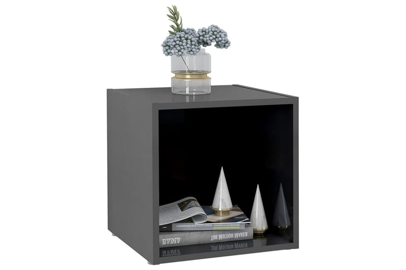 TV-tasot 4 kpl 37x35x37 cm - Harmaa Korkeakiilto - Huonekalut - TV- & Mediakalusteet - Tv taso & Mediataso