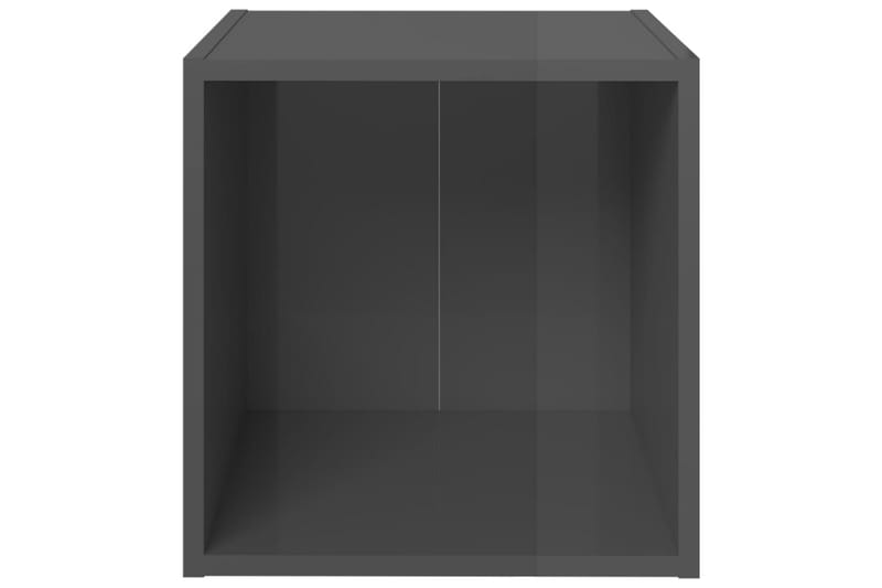TV-tasot 4 kpl 37x35x37 cm - Harmaa Korkeakiilto - Huonekalut - TV- & Mediakalusteet - Tv taso & Mediataso