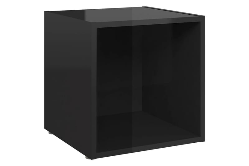 TV-tasot 4 kpl 37x35x37 cm - Musta Korkeakiilto - Huonekalut - TV- & Mediakalusteet - Tv taso & Mediataso