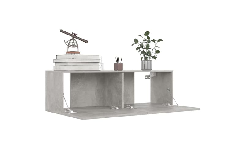 TV-tasot 4 kpl betoninharmaa 100x30x30 cm lastulevy - Harmaa - Huonekalut - TV- & Mediakalusteet - Tv taso & Mediataso
