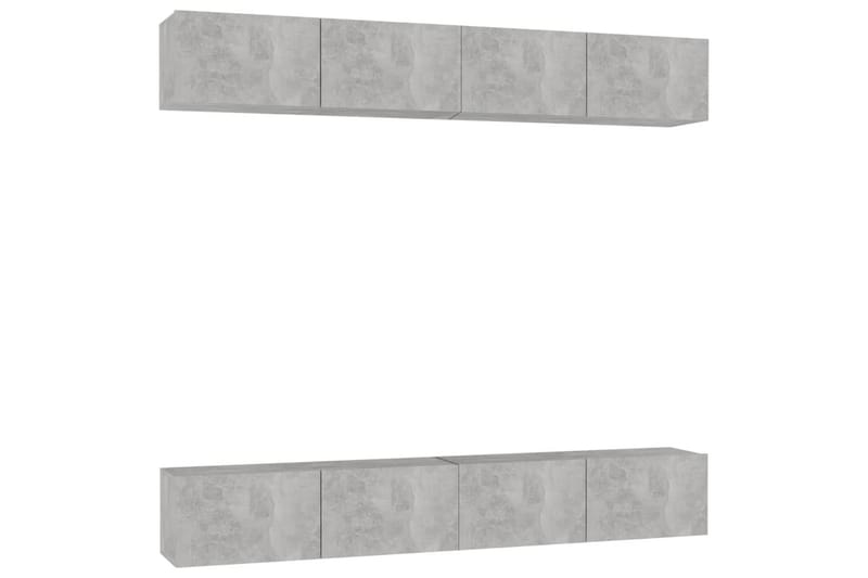 TV-tasot 4 kpl betoninharmaa 100x30x30 cm lastulevy - Harmaa - Huonekalut - TV- & Mediakalusteet - Tv taso & Mediataso