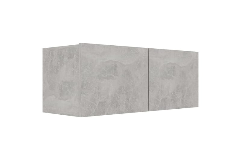 TV-tasot 4 kpl betoninharmaa 80x30x30 cm lastulevy - Harmaa - Huonekalut - TV- & Mediakalusteet - Tv taso & Mediataso