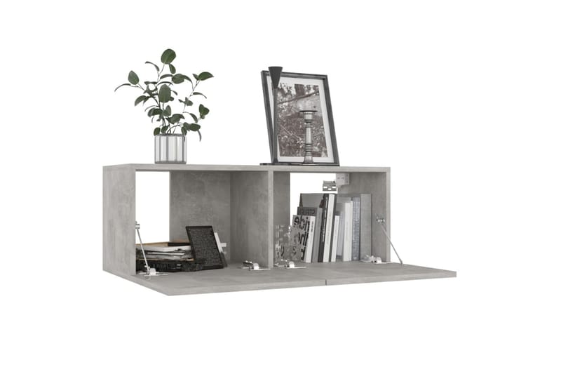 TV-tasot 4 kpl betoninharmaa 80x30x30 cm lastulevy - Harmaa - Huonekalut - TV- & Mediakalusteet - Tv taso & Mediataso