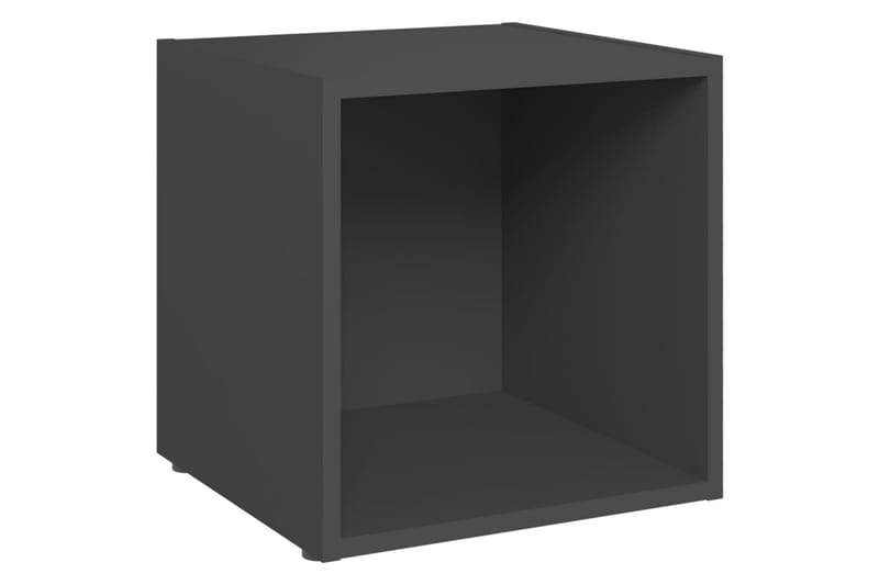 TV-tasot 4 kpl harmaa 37x35x37 cm lastulevy - Harmaa - Huonekalut - TV- & Mediakalusteet - Tv taso & Mediataso