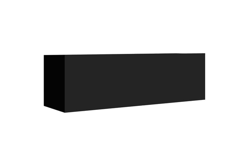 TV-tasot 4 kpl musta 100x30x30 cm lastulevy - Musta - Huonekalut - TV- & Mediakalusteet - Tv taso & Mediataso