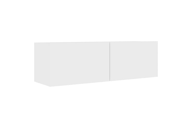 TV-tasot 4 kpl valkoinen 100x30x30 cm lastulevy - Valkoinen - Huonekalut - TV- & Mediakalusteet - Tv taso & Mediataso