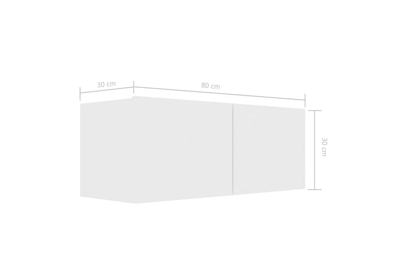 TV-tasot 4 kpl valkoinen 80x30x30 cm lastulevy - Valkoinen - Huonekalut - TV- & Mediakalusteet - Tv taso & Mediataso