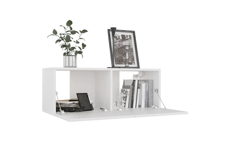 TV-tasot 4 kpl valkoinen 80x30x30 cm lastulevy - Valkoinen - Huonekalut - TV- & Mediakalusteet - Tv taso & Mediataso