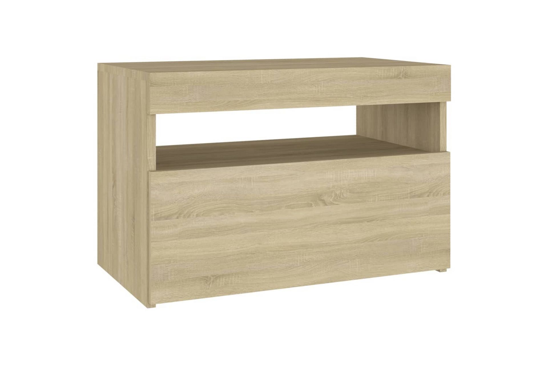 TV-tasot LED-valoilla 2 kpl Sonoma-tammi 60x35x40 cm - Ruskea - Huonekalut - TV- & Mediakalusteet - Tv taso & Mediataso