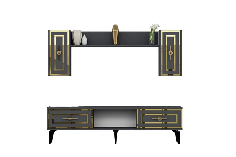 TV-yksikkö Barriet Antrasiitti - Antrasiitti - Huonekalut - TV- & Mediakalusteet - TV-kalustepaketti