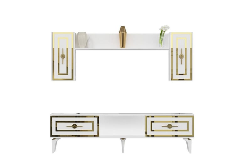 TV-yksikkö Barriet Valkoinen - Valkoinen - Huonekalut - TV- & Mediakalusteet - TV-kalustepaketti