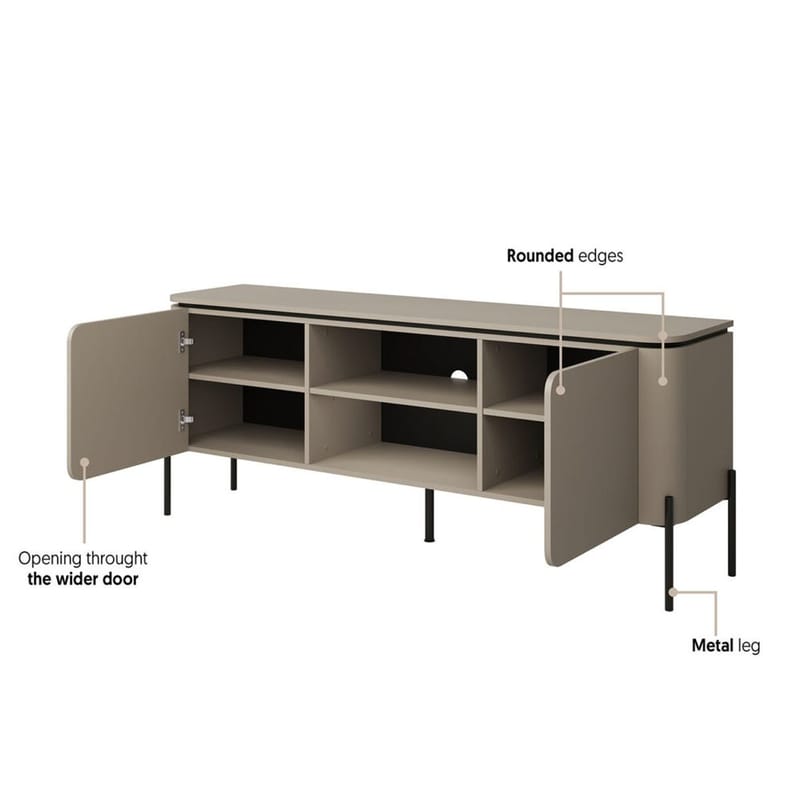 TV-yksikkö Bello 2 Ovia - Huonekalut - TV- & Mediakalusteet - Tv taso & Mediataso