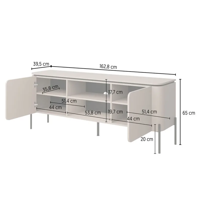 TV-yksikkö Bello 2 Ovia - Huonekalut - TV- & Mediakalusteet - Tv taso & Mediataso