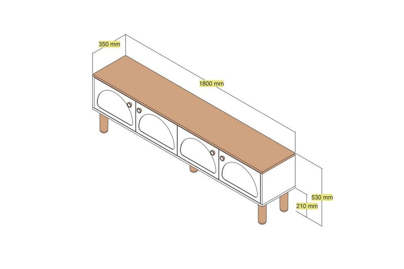 TV-yksikkö Cool Kerma - Kerma - Huonekalut - TV- & Mediakalusteet - Tv taso & Mediataso