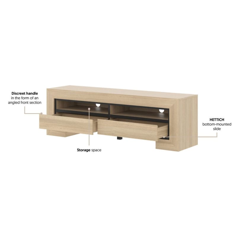 TV-yksikkö Cuba II 2 laatikolla - Huonekalut - TV- & Mediakalusteet - Tv taso & Mediataso