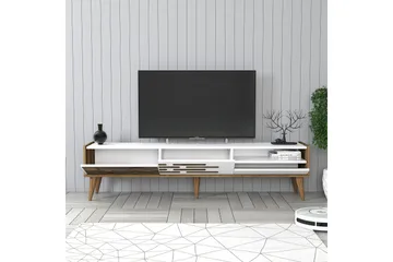 Valensiya Tv-taso 180 cm - Pähkinäpuu/Valkoinen - Huonekalut - TV- & Mediakalusteet - Tv taso & Mediataso