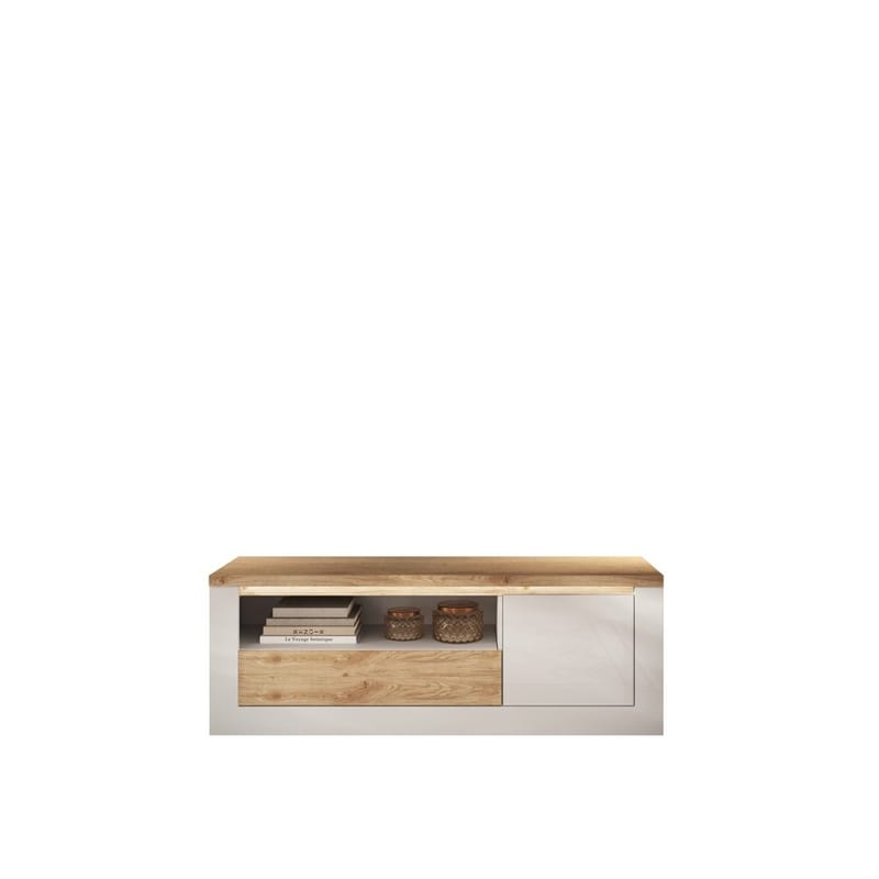 Vandesar TV-taso 160 cm - Luonnollinen/Valkoinen - Huonekalut - TV- & Mediakalusteet - Tv taso & Mediataso
