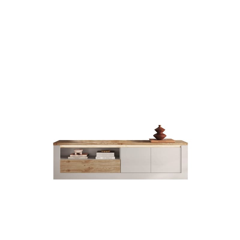 Vandesar TV-taso 207 cm - Luonnollinen/Valkoinen - Huonekalut - TV- & Mediakalusteet - Tv taso & Mediataso