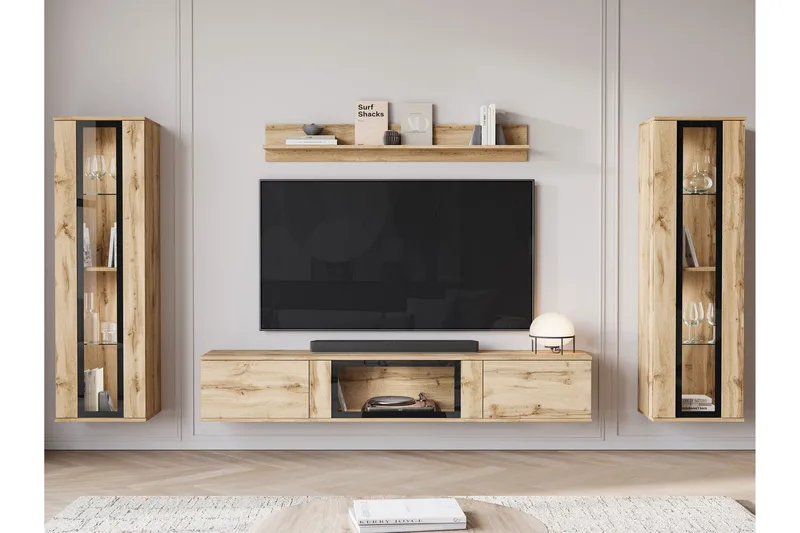 Vanhat Tv-Huonekalut - Beige - Huonekalut - TV- & Mediakalusteet - TV-kalustepaketti