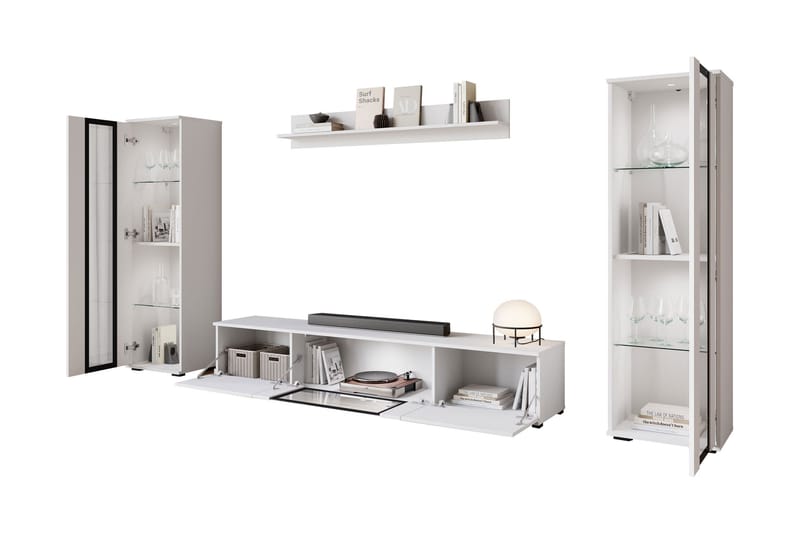 Vanhat Tv-Huonekalut - Harmaa - Huonekalut - TV- & Mediakalusteet - TV-kalustepaketti