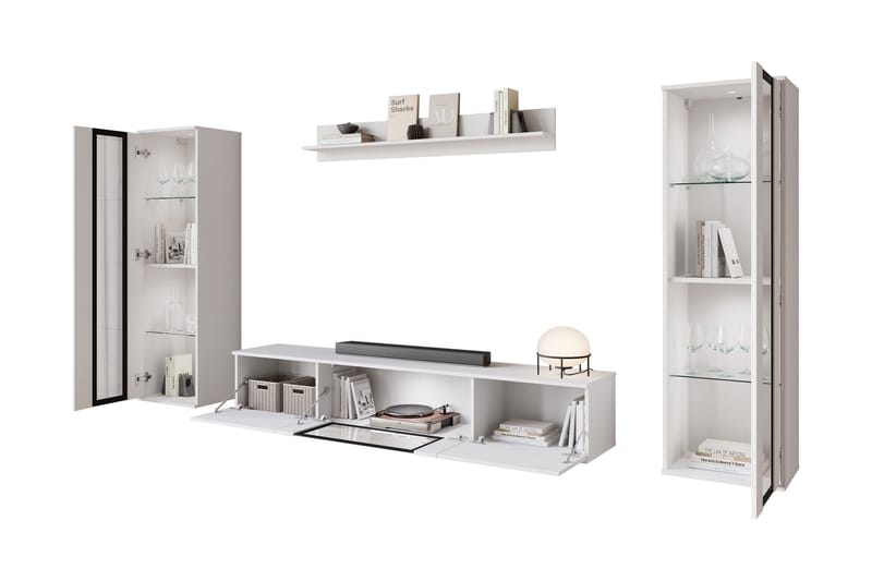 Vanhat Tv-Huonekalut - Harmaa - Huonekalut - TV- & Mediakalusteet - TV-kalustepaketti