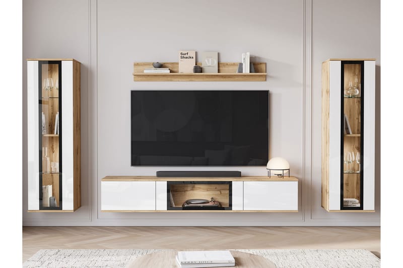 Vanhat Tv-Huonekalut - Harmaa - Huonekalut - TV- & Mediakalusteet - TV-kalustepaketti