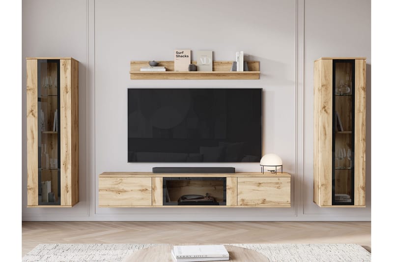 Vanhat Tv-Huonekalut - Harmaa - Huonekalut - TV- & Mediakalusteet - TV-kalustepaketti