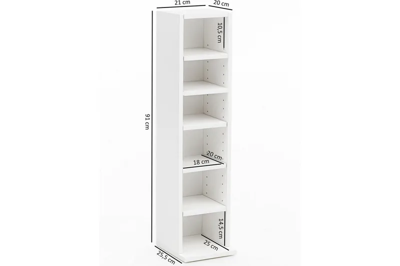 Vapaa seisova hylly Wohnling Melamiinipäällysteinen lastulevy kirjasäilytys moderni - Säilytys - Hylly - Kirjahylly