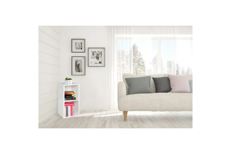 Vapaa seisova hylly Wohnling melamiinipäällystetty lastulevy, säilytystila, moderni tyyli Valkoinen - Valkoinen - Talo & remontointi - Keittiö & kylpyhuone - Keittiö & kodinhoitohuone - Keittiön sisustus - Keittiöhylly