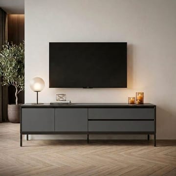 Velar TV-taso 180x55x40 cm - Antrasiitti/Wood Black/Musta - Huonekalut - TV- & Mediakalusteet - Tv taso & Mediataso