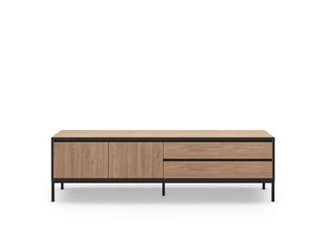 Velar TV-taso 180x55x40 cm - luonnontammi, puunmusta, musta - Huonekalut - TV- & Mediakalusteet - Tv taso & Mediataso