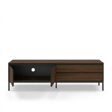 Velar TV-taso 180x55x40 cm - Milano Walnut, Wood Black, Musta - Huonekalut - TV- & Mediakalusteet - Tv taso & Mediataso
