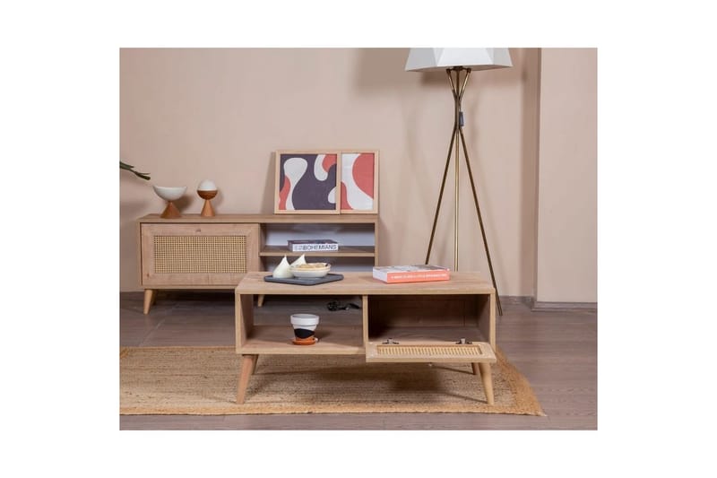 Velin TV-taso 55 cm - Keskisävyinen puu - Huonekalut - TV- & Mediakalusteet - Tv taso & Mediataso