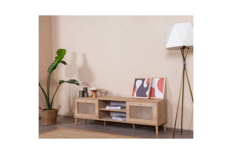 Velin TV-taso 55 cm - Keskisävyinen puu - Huonekalut - TV- & Mediakalusteet - Tv taso & Mediataso