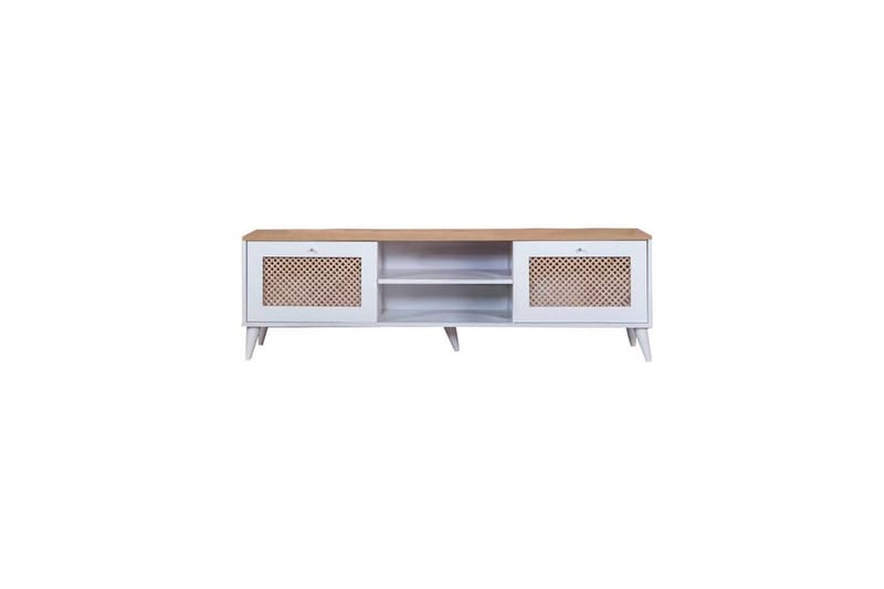 Velin TV-taso 55 cm - Keskisävyinen puu/Valkoinen - Huonekalut - TV- & Mediakalusteet - Tv taso & Mediataso