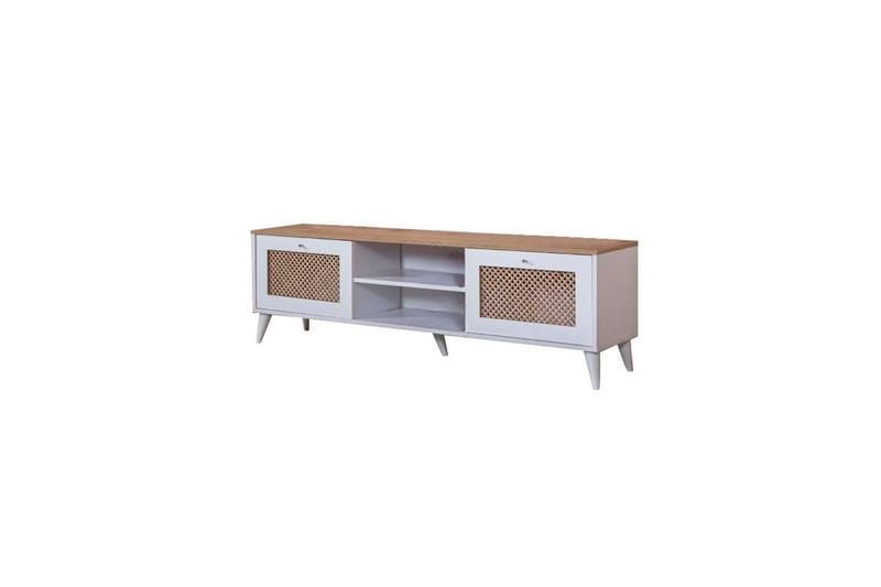Velin TV-taso 55 cm - Keskisävyinen puu/Valkoinen - Huonekalut - TV- & Mediakalusteet - Tv taso & Mediataso