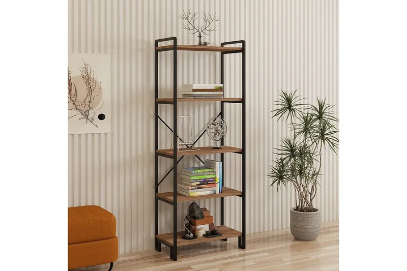 Vion Kirjahylly 30 cm - Luonnollinen/Musta - Säilytys - Hylly - Kirjahylly