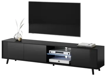 Vipan TV-taso 175 cm - Musta - Huonekalut - TV- & Mediakalusteet - Tv taso & Mediataso