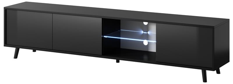 Vipan TV-taso 175 cm - Musta - Huonekalut - TV- & Mediakalusteet - Tv taso & Mediataso