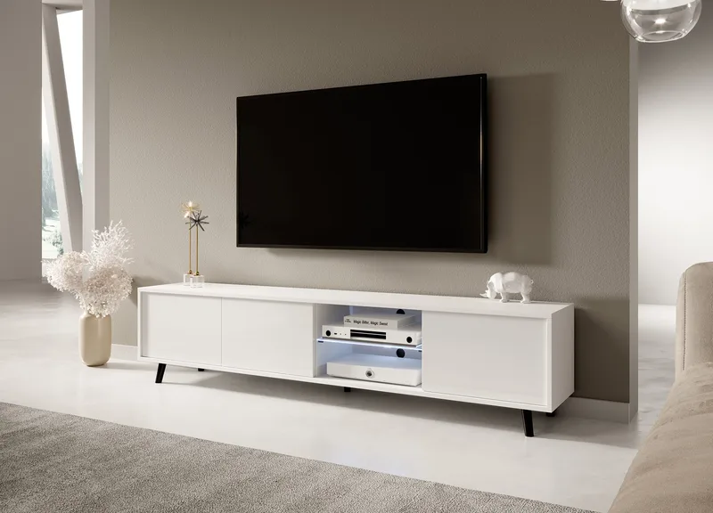Vipan TV-taso 175 cm - Valkoinen - Huonekalut - TV- & Mediakalusteet - Tv taso & Mediataso