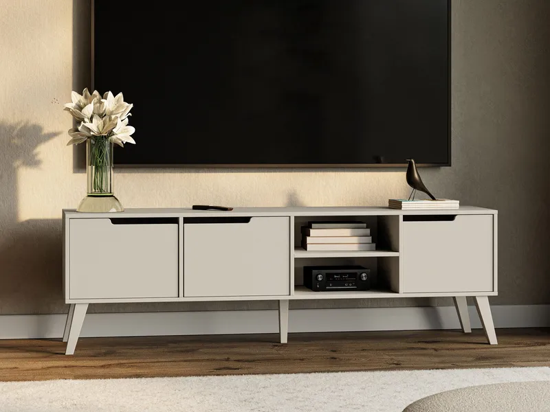 Virello-tv-taso 180 cm - beige - Huonekalut - TV- & Mediakalusteet - Tv taso & Mediataso