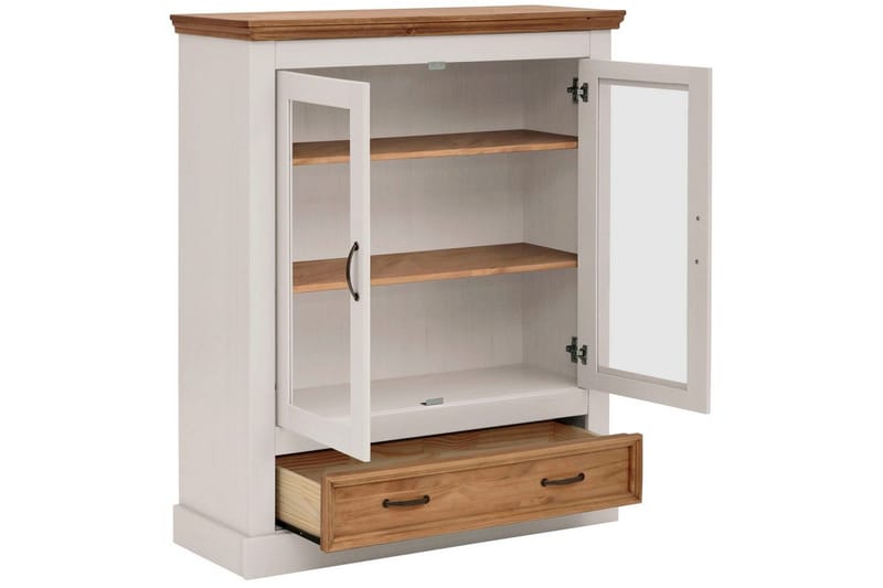 Vitrini Selma Valkoinen/Tahra/Vaha - Valkoinen/Tahra/Vaha - Säilytys - Kaappi - Vitriini