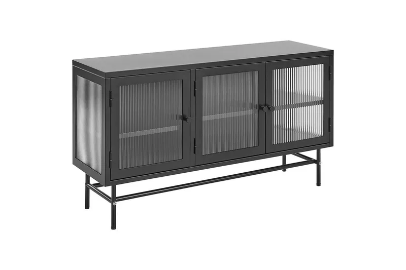 Vitrinikaappi Devon Musta, Musta