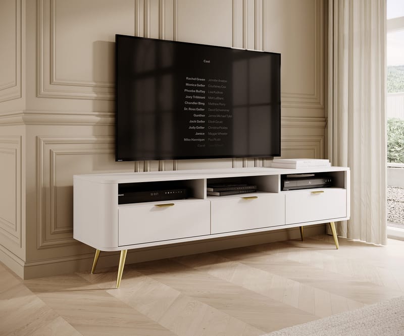 Walia TV-taso 162 cm - Valkoinen - Huonekalut - TV- & Mediakalusteet - Tv taso & Mediataso