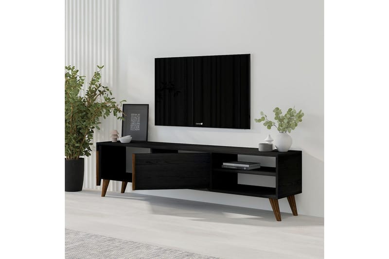Ythmere TV-taso 160 cm - Musta - Huonekalut - TV- & Mediakalusteet - Tv taso & Mediataso